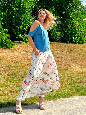 Polokolová sukně- dlouhá fashion