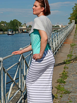 Dlouhá sukně - pruhovaná