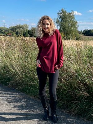 Bordó oversize mikina
