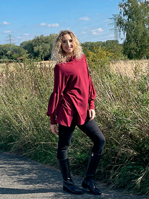 Bordó oversize mikina