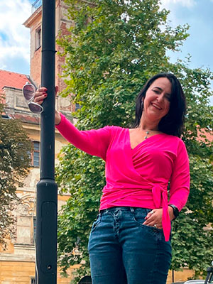 Zavazovací tunika růžové s rukávem