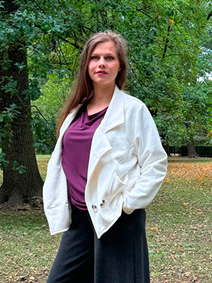 Oversize bílé sako