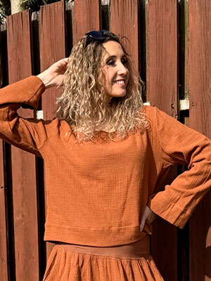Top mušelín rezavý