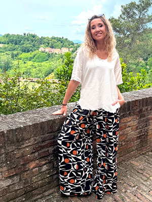 Kalhotová sukně dlouhá vzor
