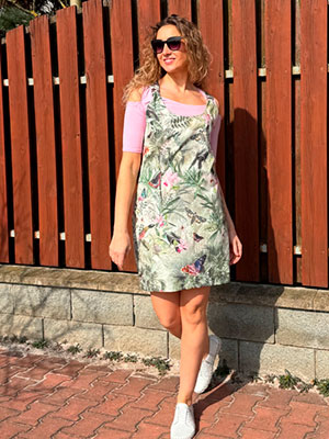 Jarní šatová sukně - krátká