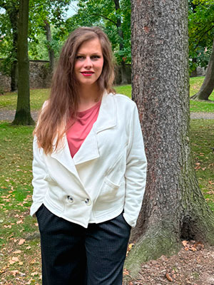 Oversize bílé sako