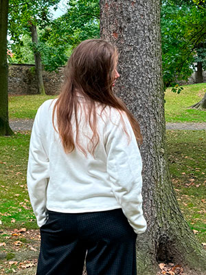 Oversize bílé sako