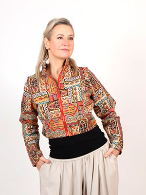 Sáčko na zip pasové africký vzor