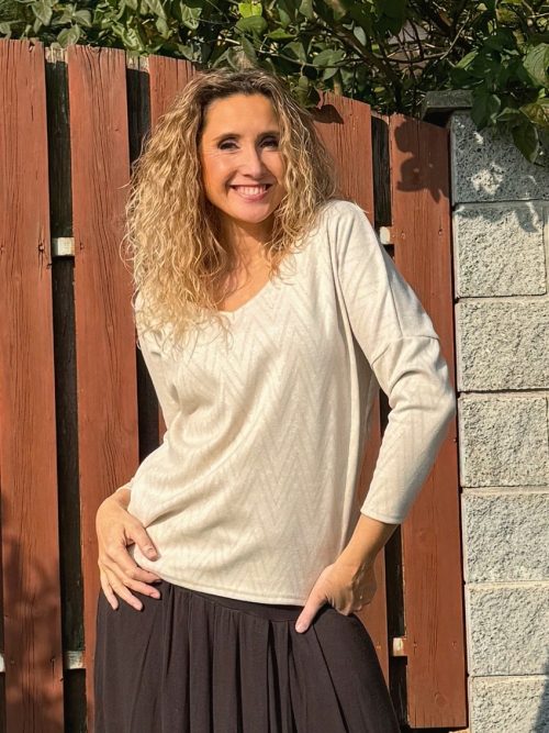 Netopýří tunika smetanovobéžová