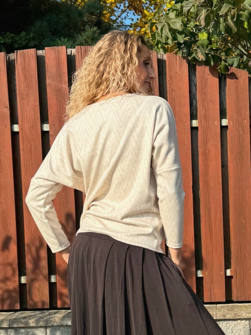 Netopýří tunika smetanovobéžová