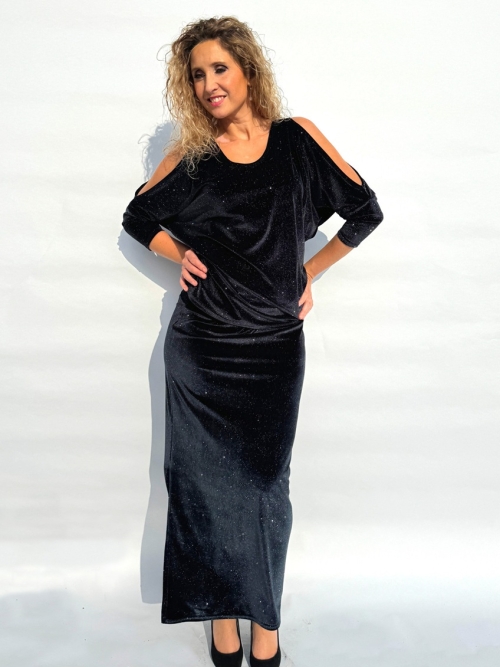 Sametová pouzdrová sukně