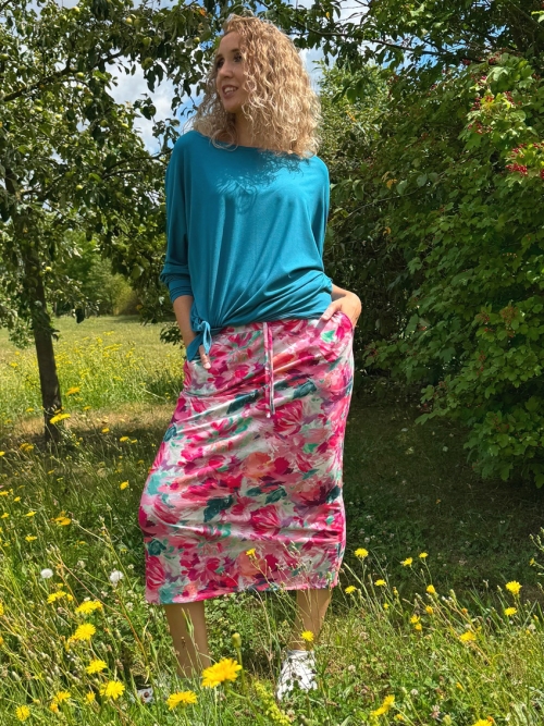 Sukně s kapsami dlouhá barvičky