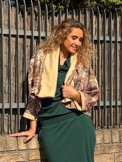 Kabátek netopýr indianský vzor