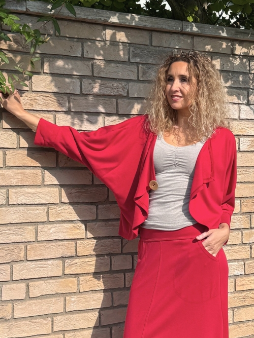 Kardigan krátký červený