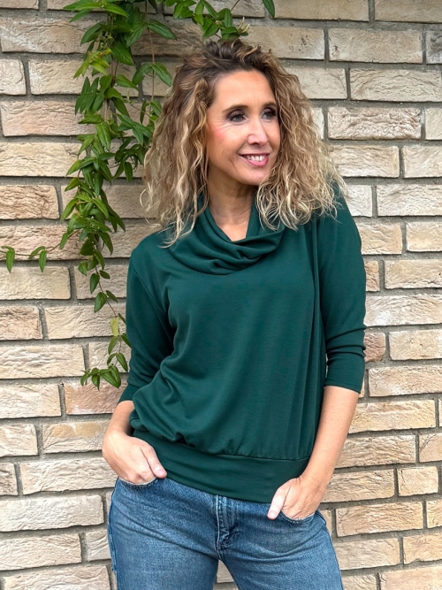 Rolák s pružným pasem tmavě zelený