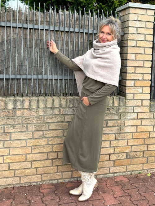 Kalhotová sukně maxi khaki