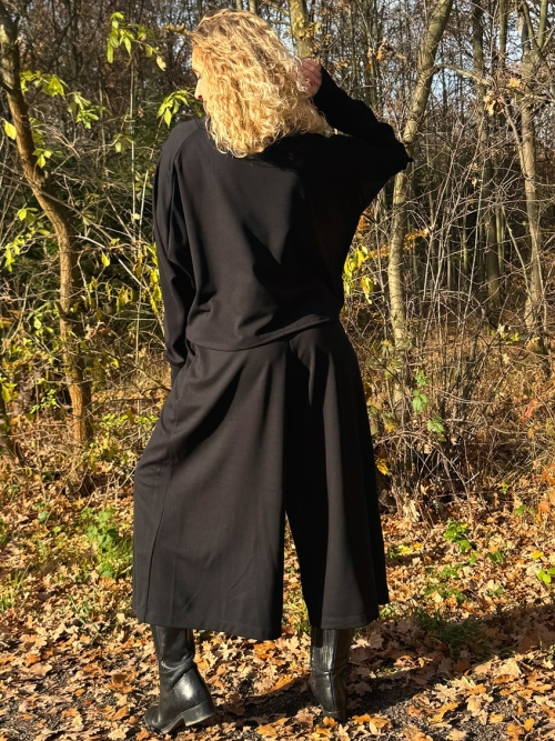 Kalhotová sukně maxi černá