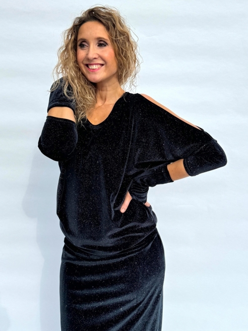 Sametové nátepníky s lesklou nitkou