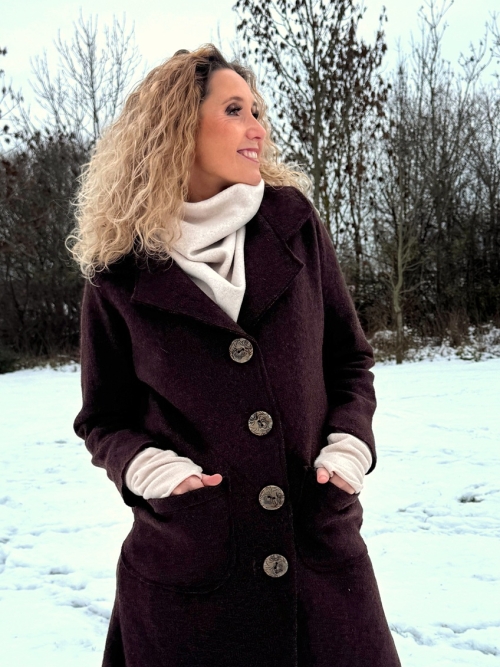 Fleesový rolákový nákrčník světlý