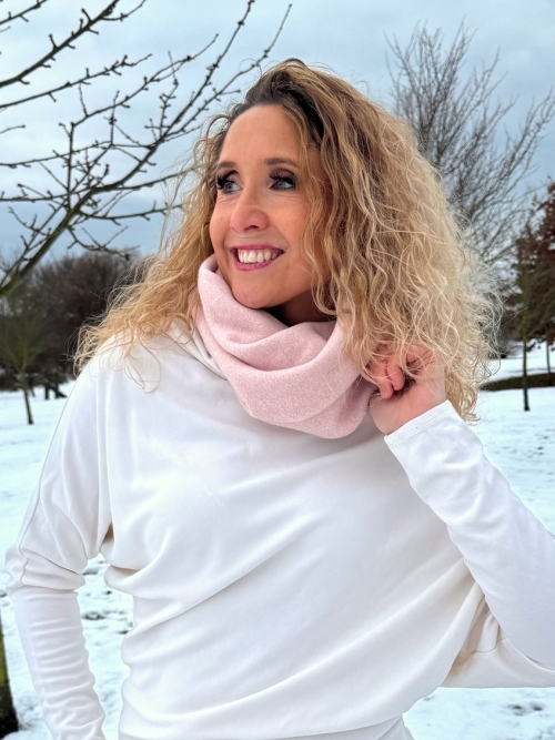 Fleesový nákrčník růžový