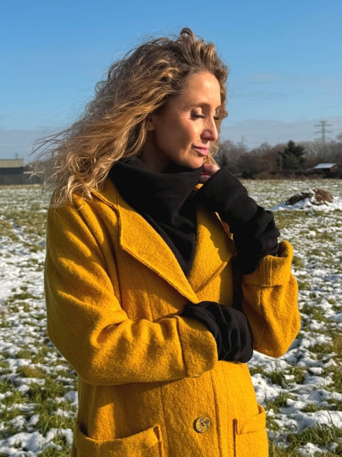 Nátepníky černá vaflovina