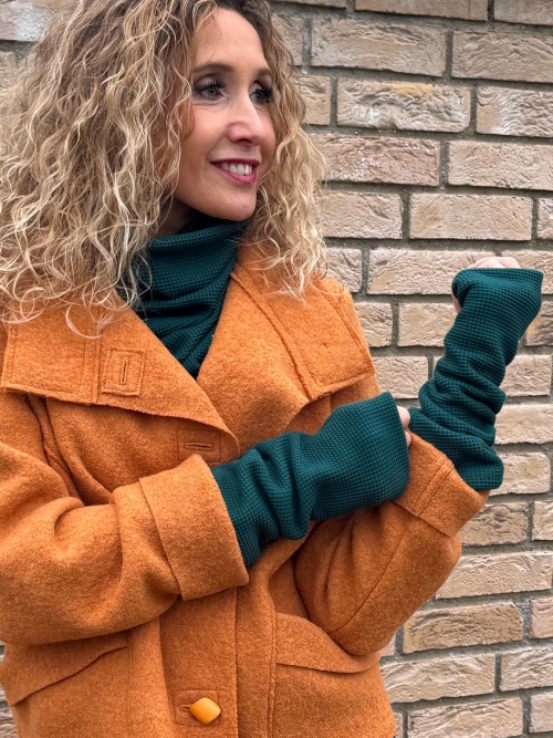 Nátepníky tmavě zelená vaflovina