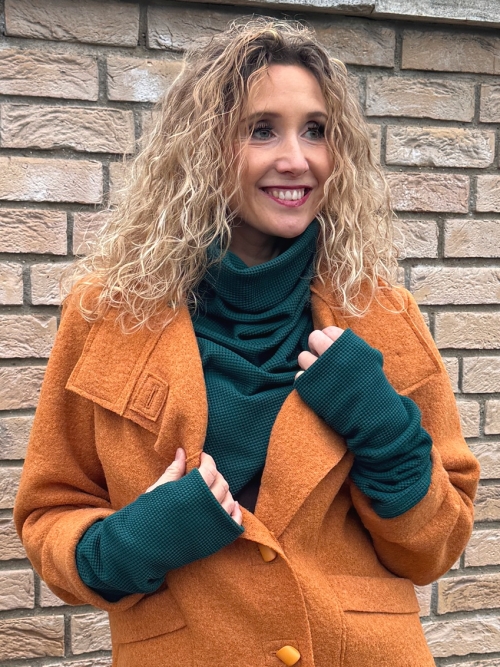 Nátepníky tmavě zelená vaflovina