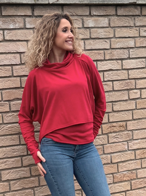 Červený volný rolák