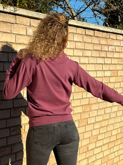 Rolák s pružným pasem mauve bavlna