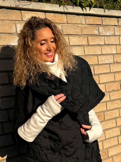 Fleesové nátepníky bílé