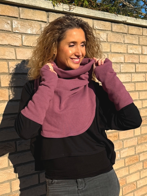 Mauve rolákový nákrčník