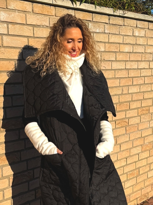 Fleesový rolákový nákrčník bílý