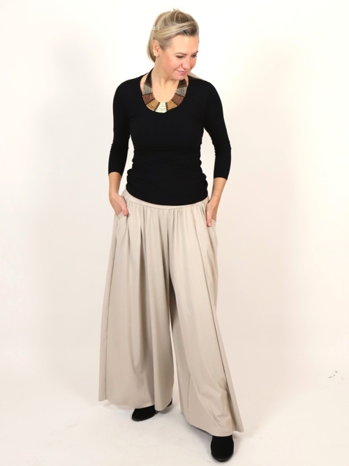 Kalhotová sukně semišová šedá