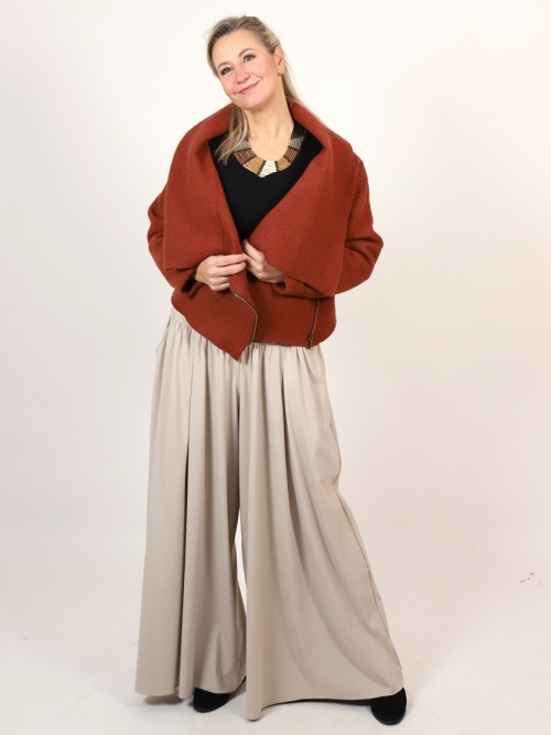 Kalhotová sukně semišová šedá