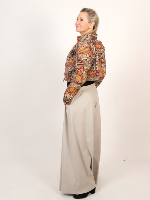 Kalhotová sukně semišová šedá