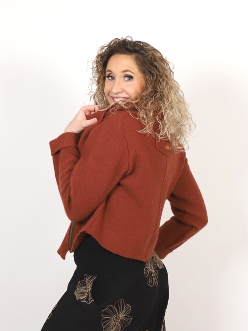 Křivák z pařené vlny měděný