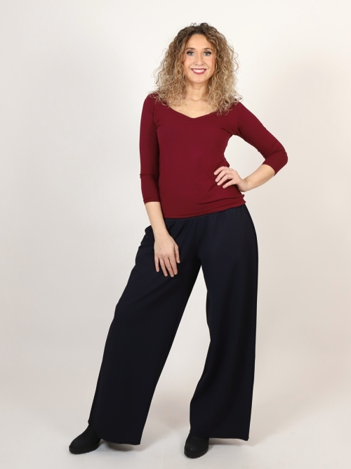 Kalhoty modročerné