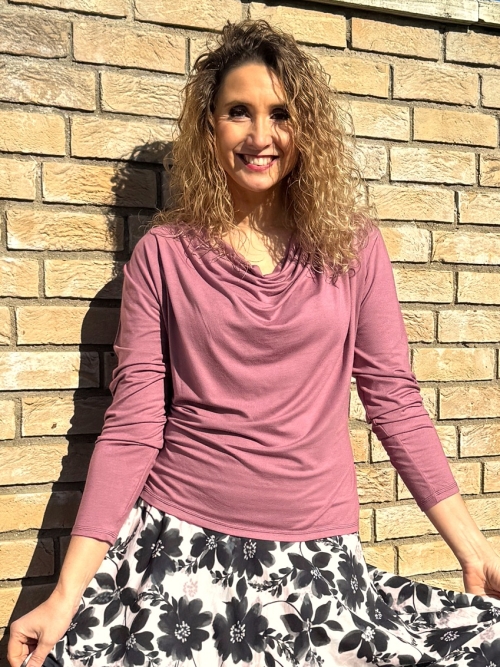 Tričko s vodou starorůžové