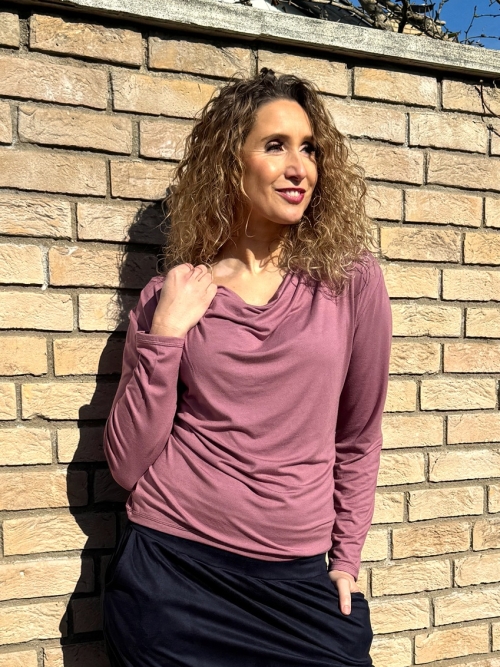 Tričko s vodou starorůžové