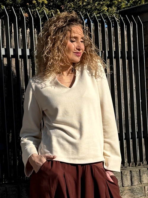 Svetřík bavlněný světlý