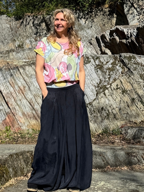 Kalhotová sukně deep indigo