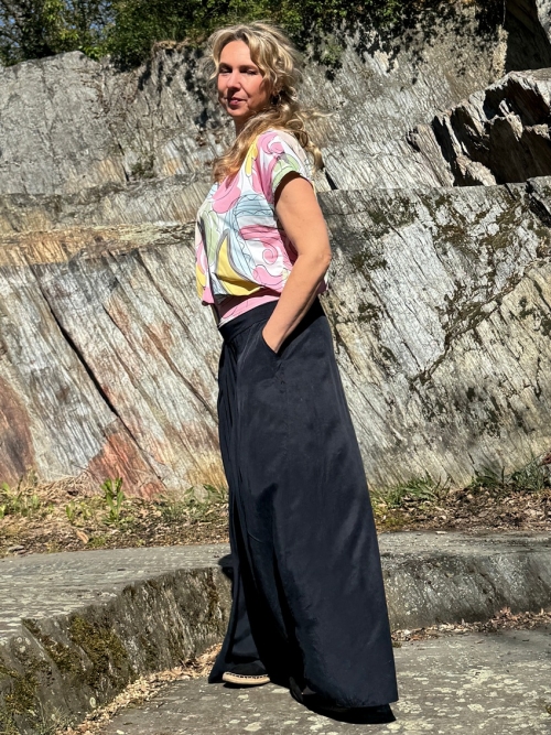 Kalhotová sukně deep indigo