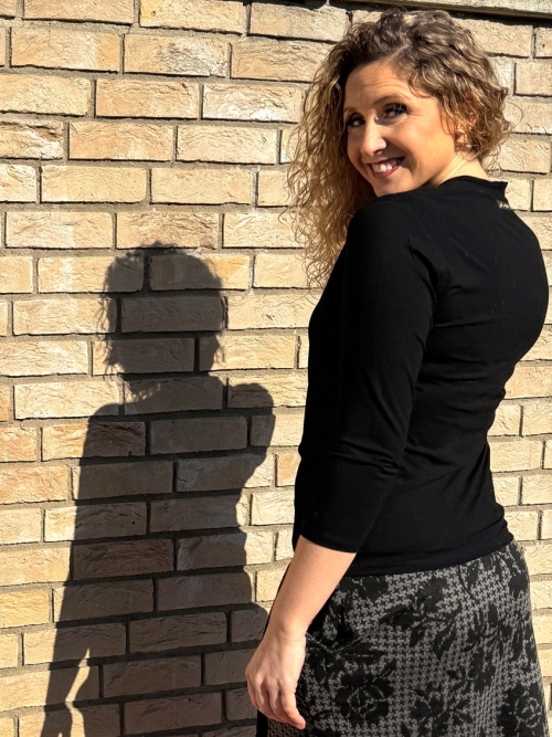 Tričko zdvojené s malým stojáčkem černé