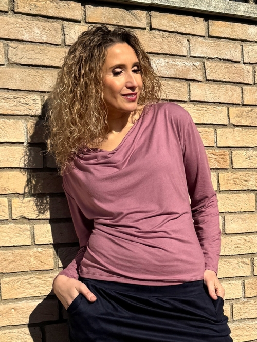 Tričko s vodou starorůžové