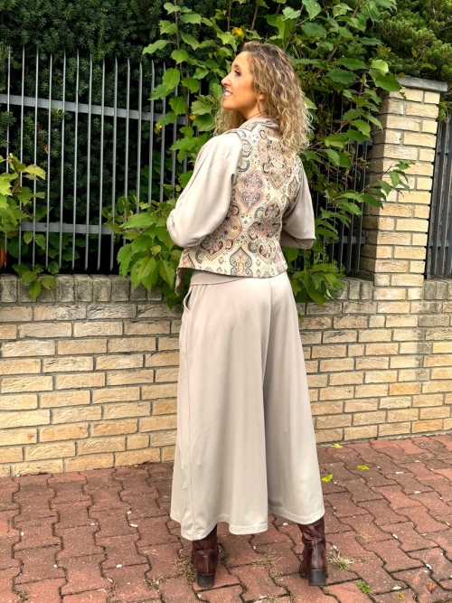 Kalhotová sukně maxi béžová