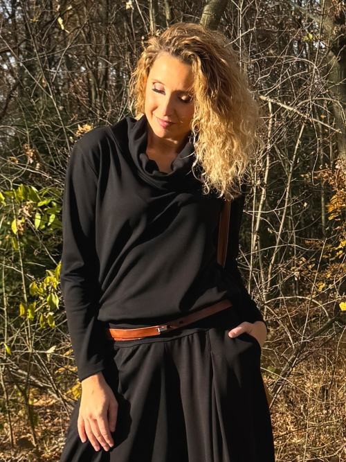 Rolák s pružným pasem černý