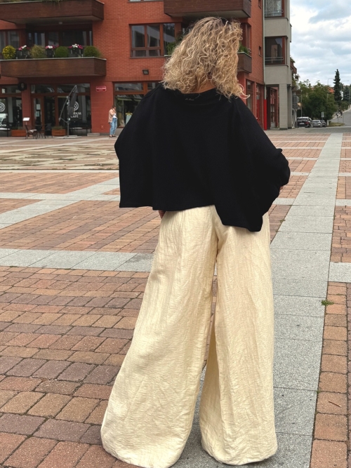 Kalhotová sukně dlouhá vanilka