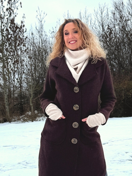 Fleesový rolákový nákrčník světlý