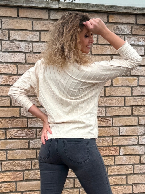 Volný top V výstřih vlnka