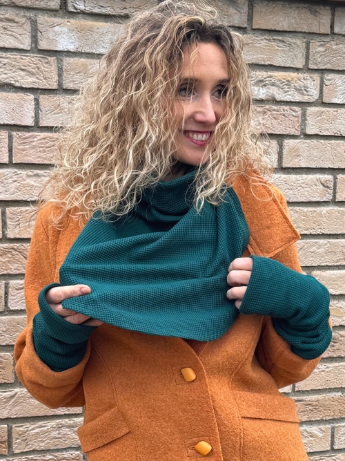 Nátepníky tmavě zelená vaflovina